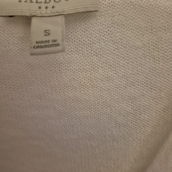 Talbots White V-Neck Button Cardigan - Picture 2 of 6